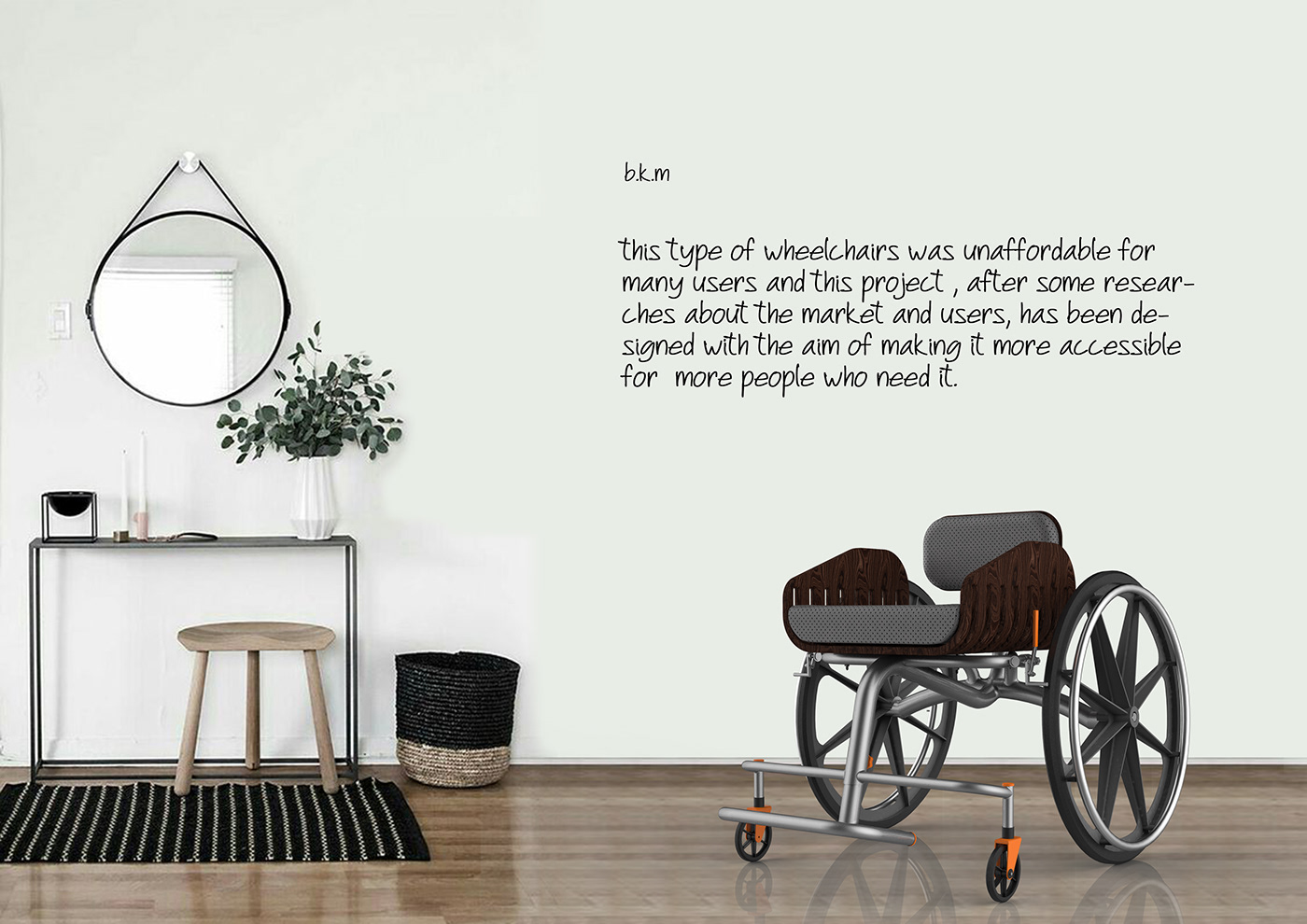 b.k.m，Design，wheelchair，plain computer，Reprint，