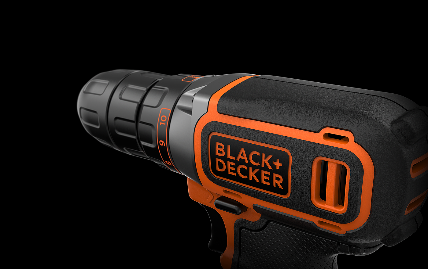 black，Electric drill，DECKER - 20v，