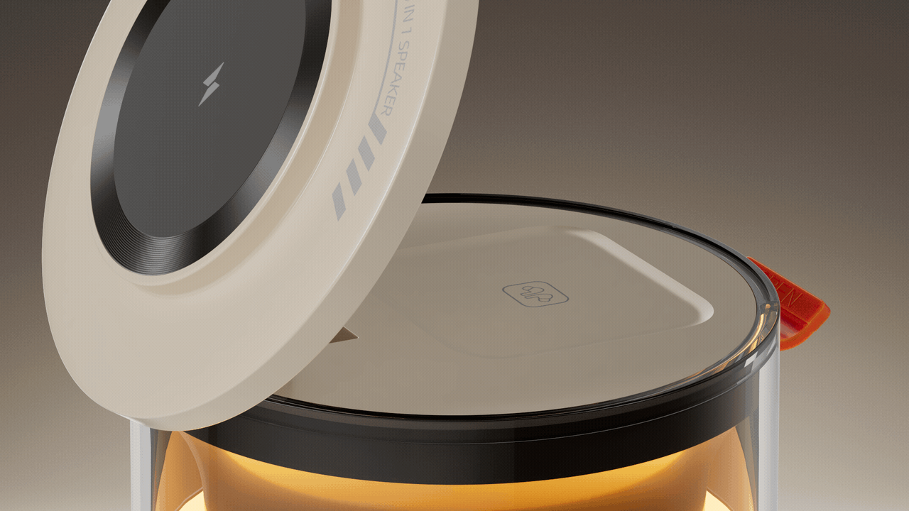 C4D Product Rendering，Product animation，Bluetooth audio，wireless charger ，