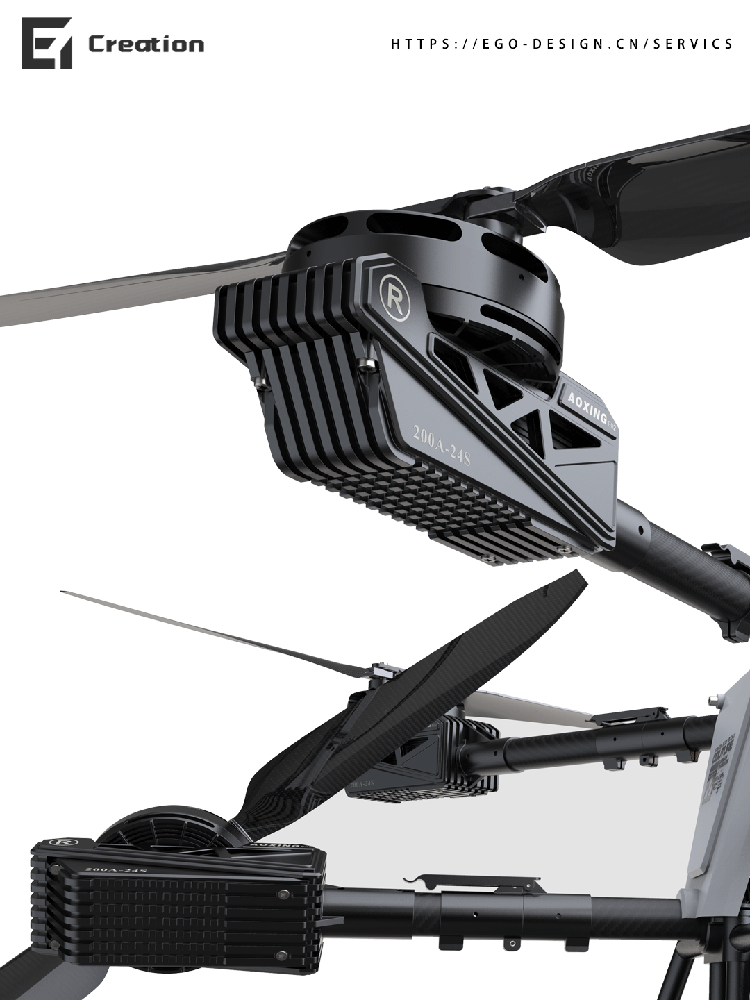 industrial design，UAV，Future of science and technology，Shenzhen design company，product design，Appearance and structure design，Traction UAV，