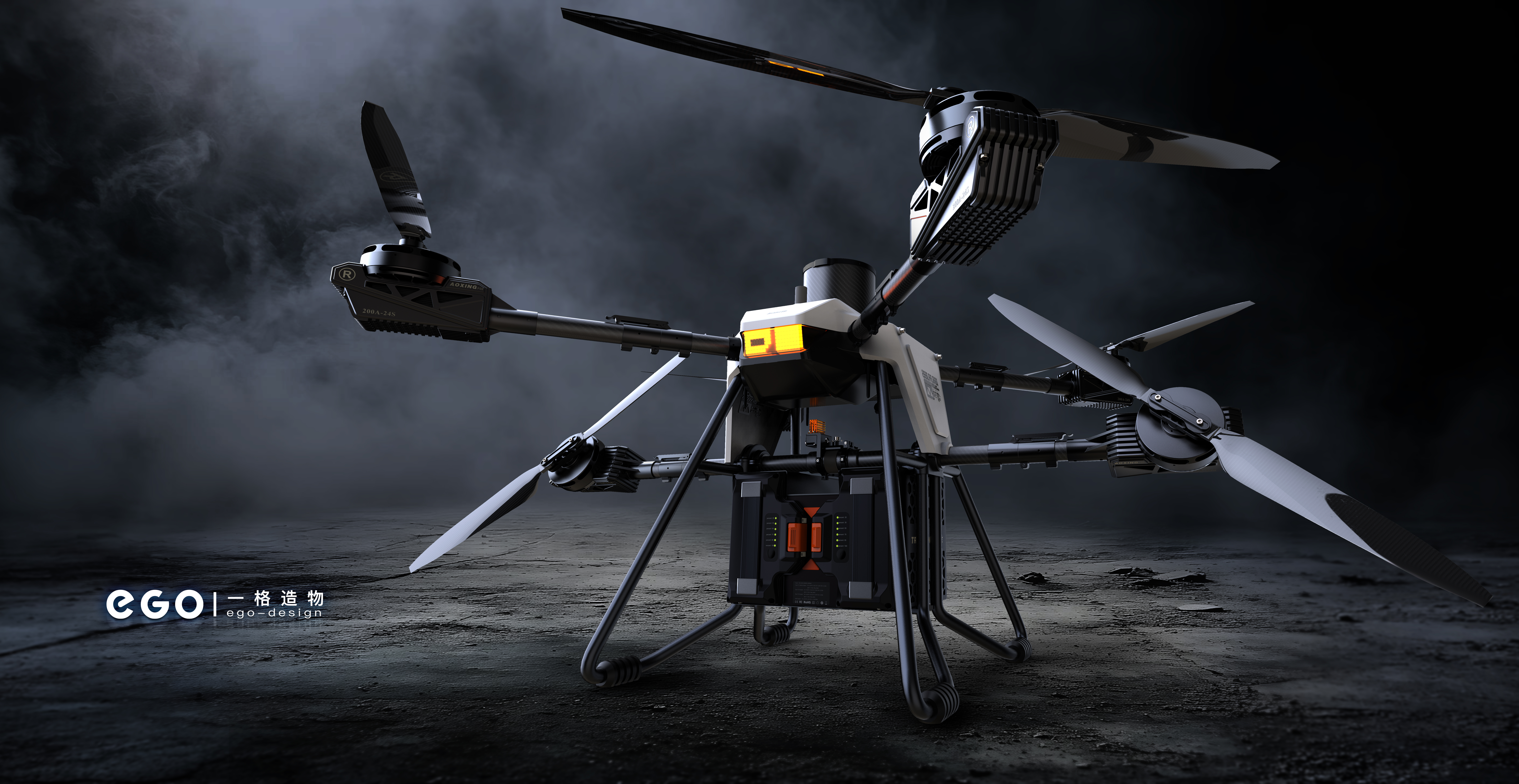 industrial design，UAV，Future of science and technology，Shenzhen design company，product design，Appearance and structure design，Traction UAV，