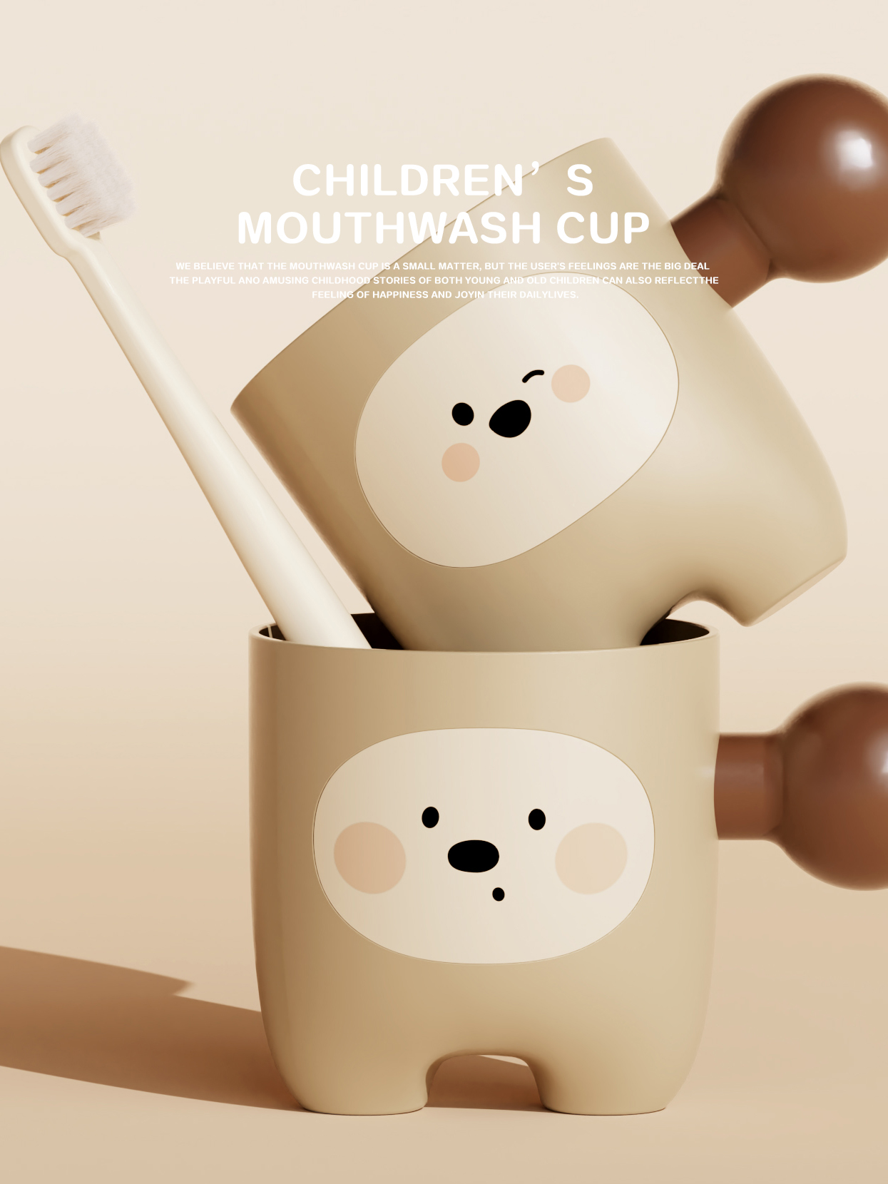 Gargle cup，glass，Chubby，Water cup，Wash and gargle，smiling face，Squint，