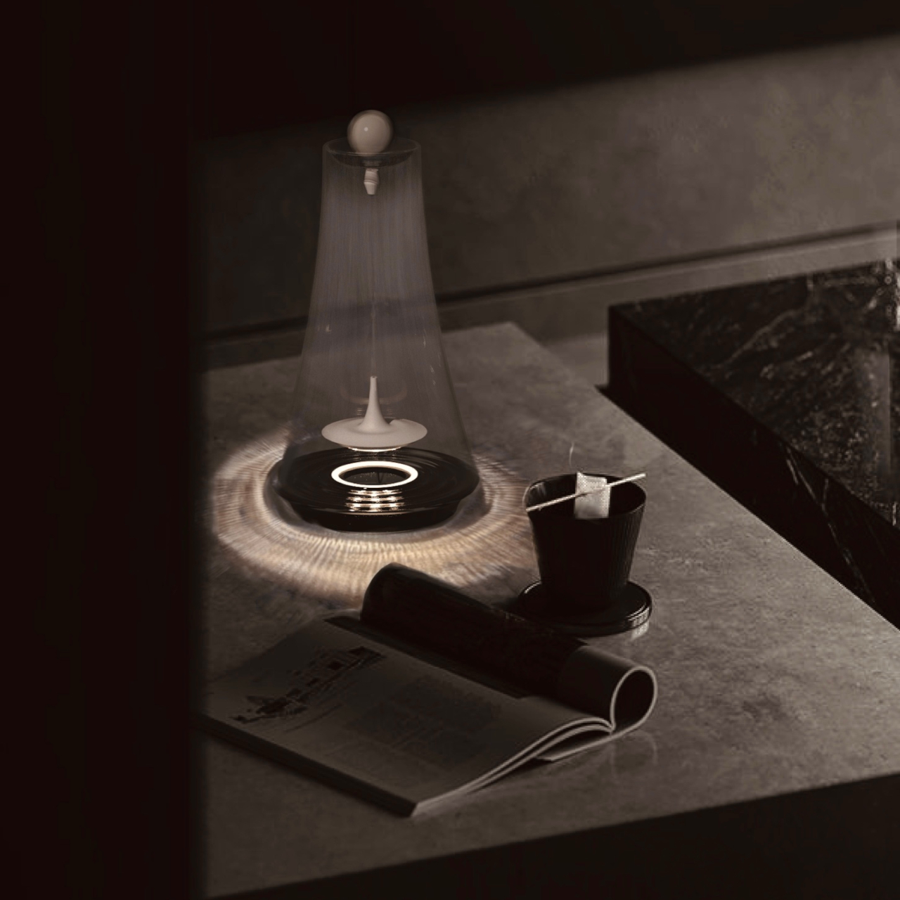 Yurameki，Desk lamp，furniture，Lighting tools，