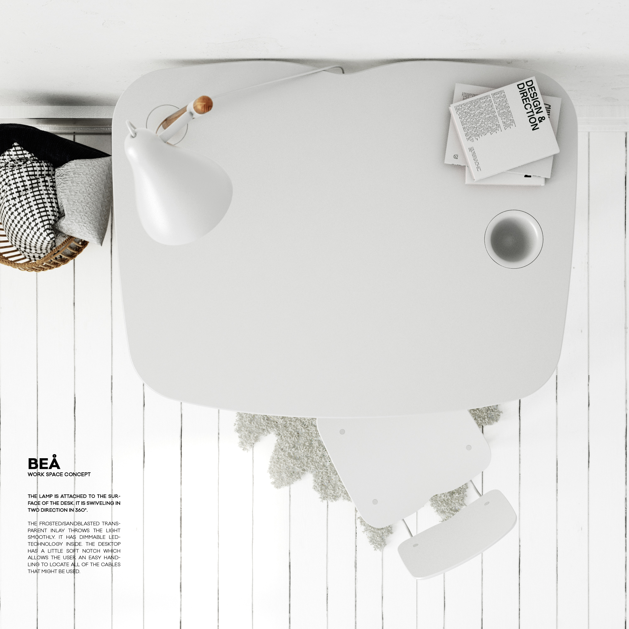 Nordic style，desk，