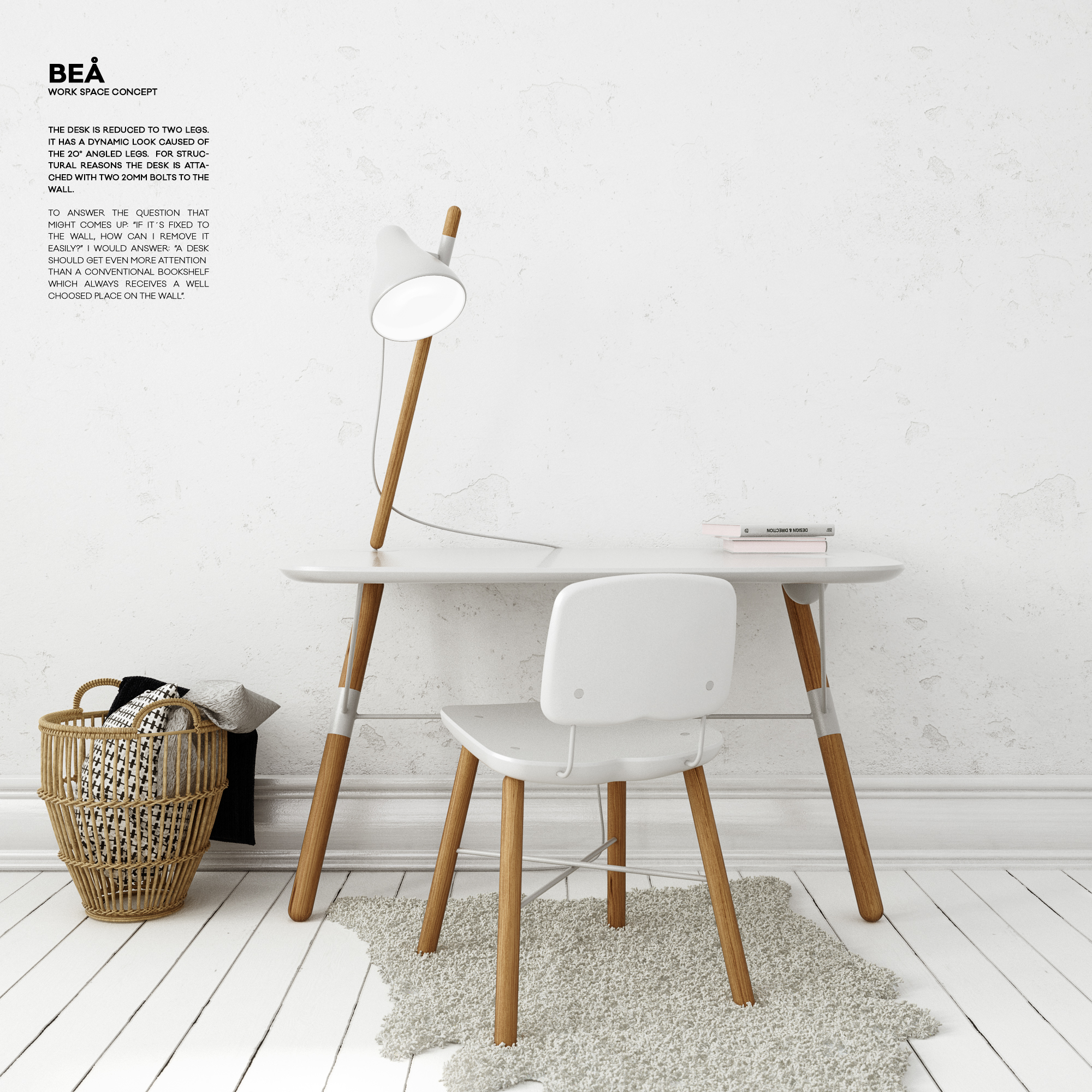 Nordic style，desk，