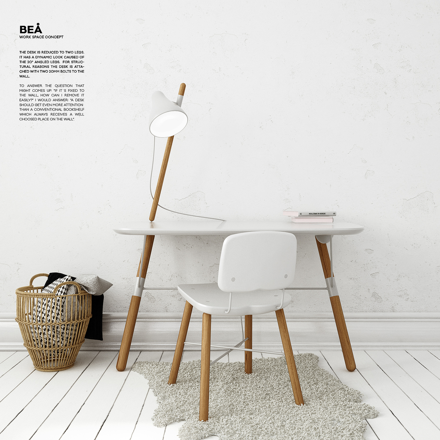 Nordic style，desk，