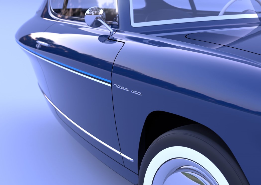 vehicle，Tricycle，Nobe 100，Retro，gules，white，blue，