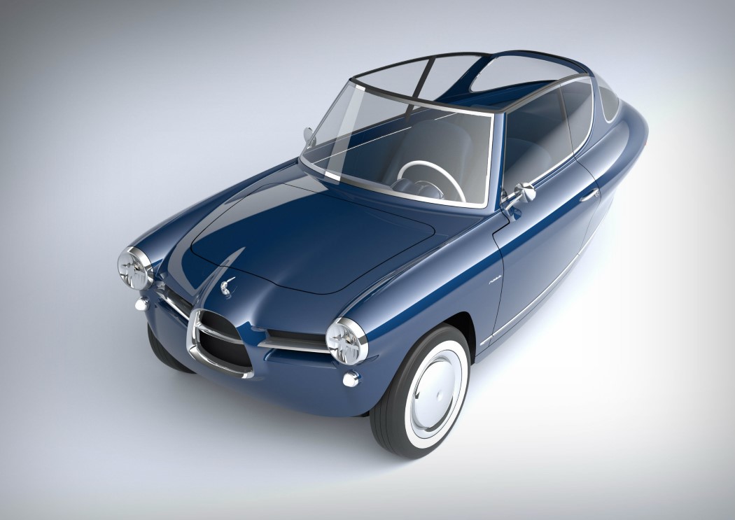 vehicle，Tricycle，Nobe 100，Retro，gules，white，blue，