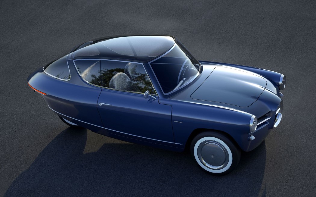 vehicle，Tricycle，Nobe 100，Retro，gules，white，blue，