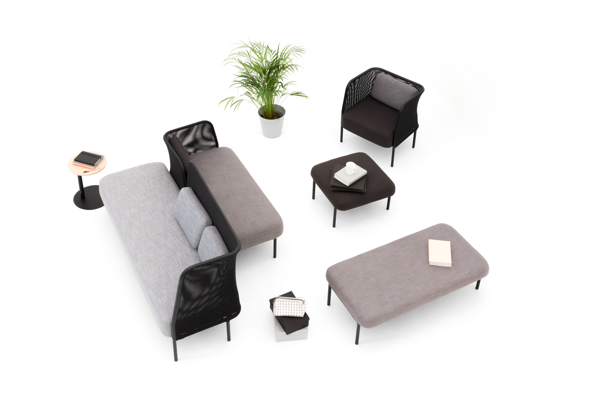 modularization，Mesh weaving，Public sofa，to work in an office，