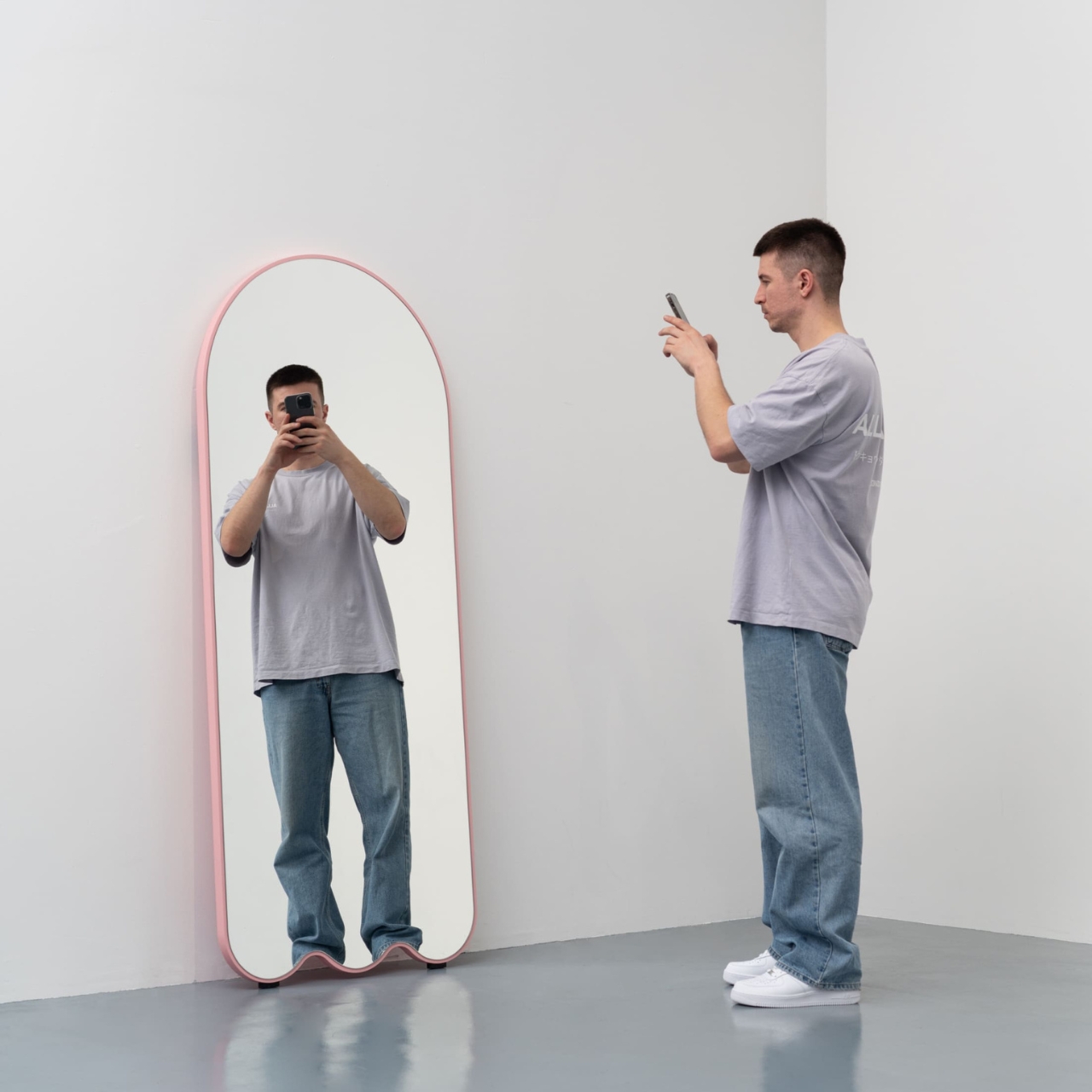 flow curve，wave mirror，Timeless，Reflection Art，mirror，