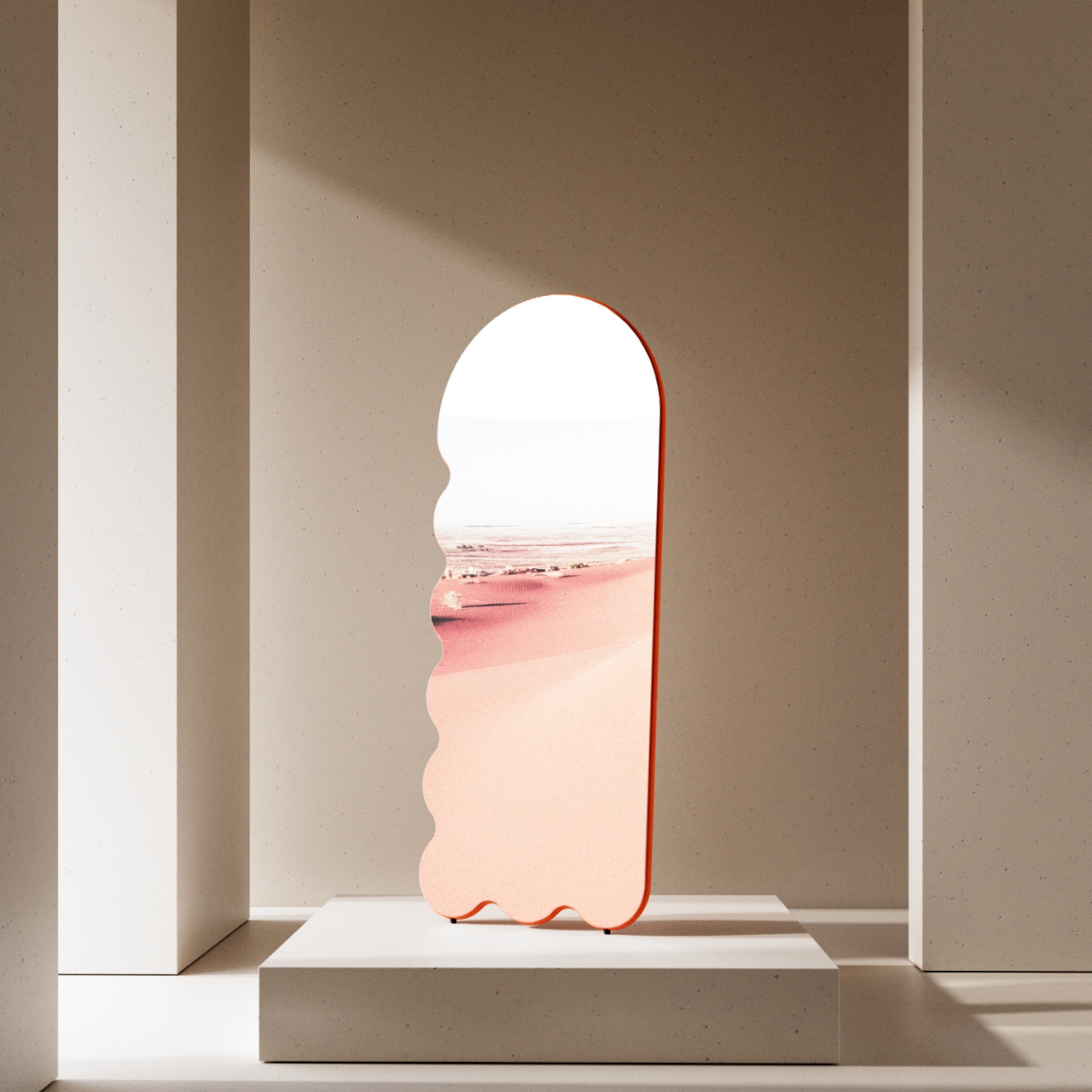 flow curve，wave mirror，Timeless，Reflection Art，mirror，