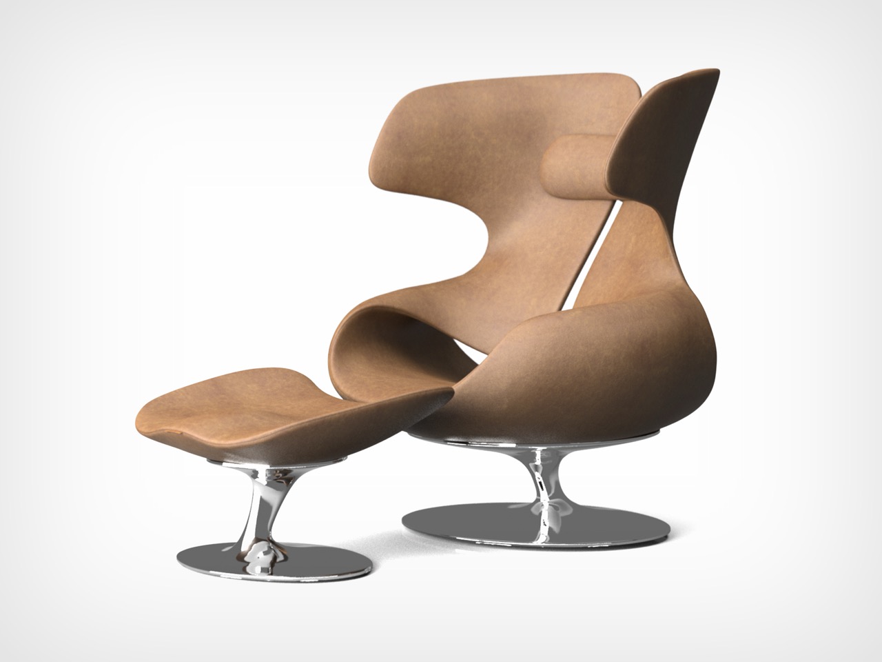 Aeriform Armchair，wing mechanics，wing bone frame，Armchair，Lightweight，