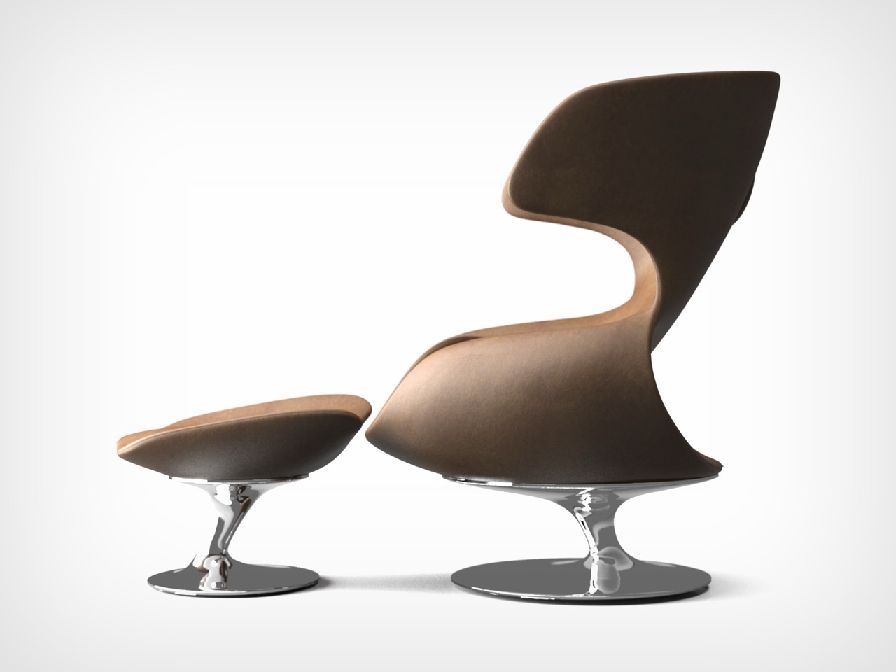 Aeriform Armchair，wing mechanics，wing bone frame，Armchair，Lightweight，