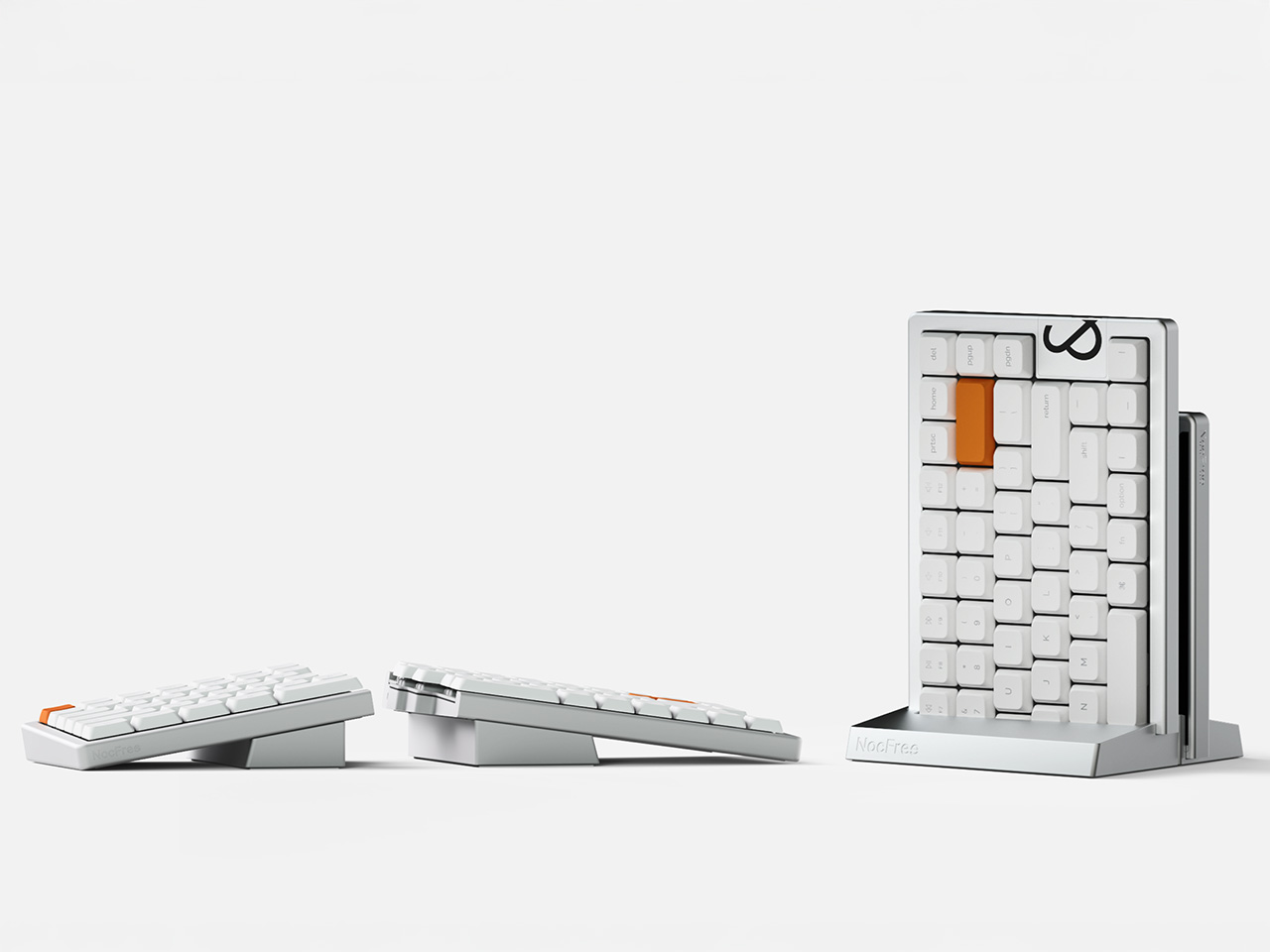 NocFree，Wireless Split Keyboard，Ergonomics，Desktop Art，magnetic attraction connection，