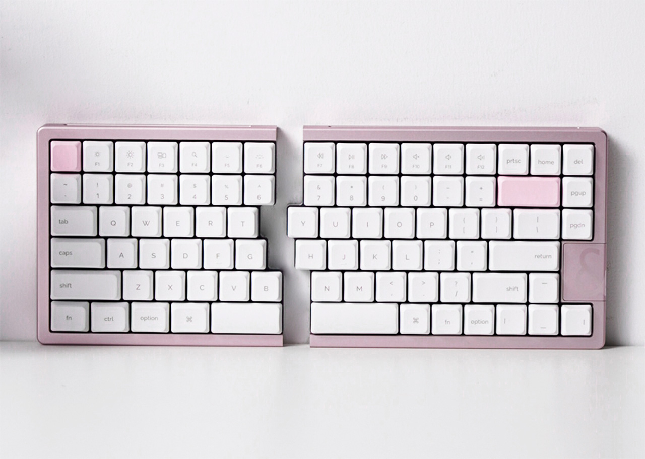 NocFree，Wireless Split Keyboard，Ergonomics，Desktop Art，magnetic attraction connection，