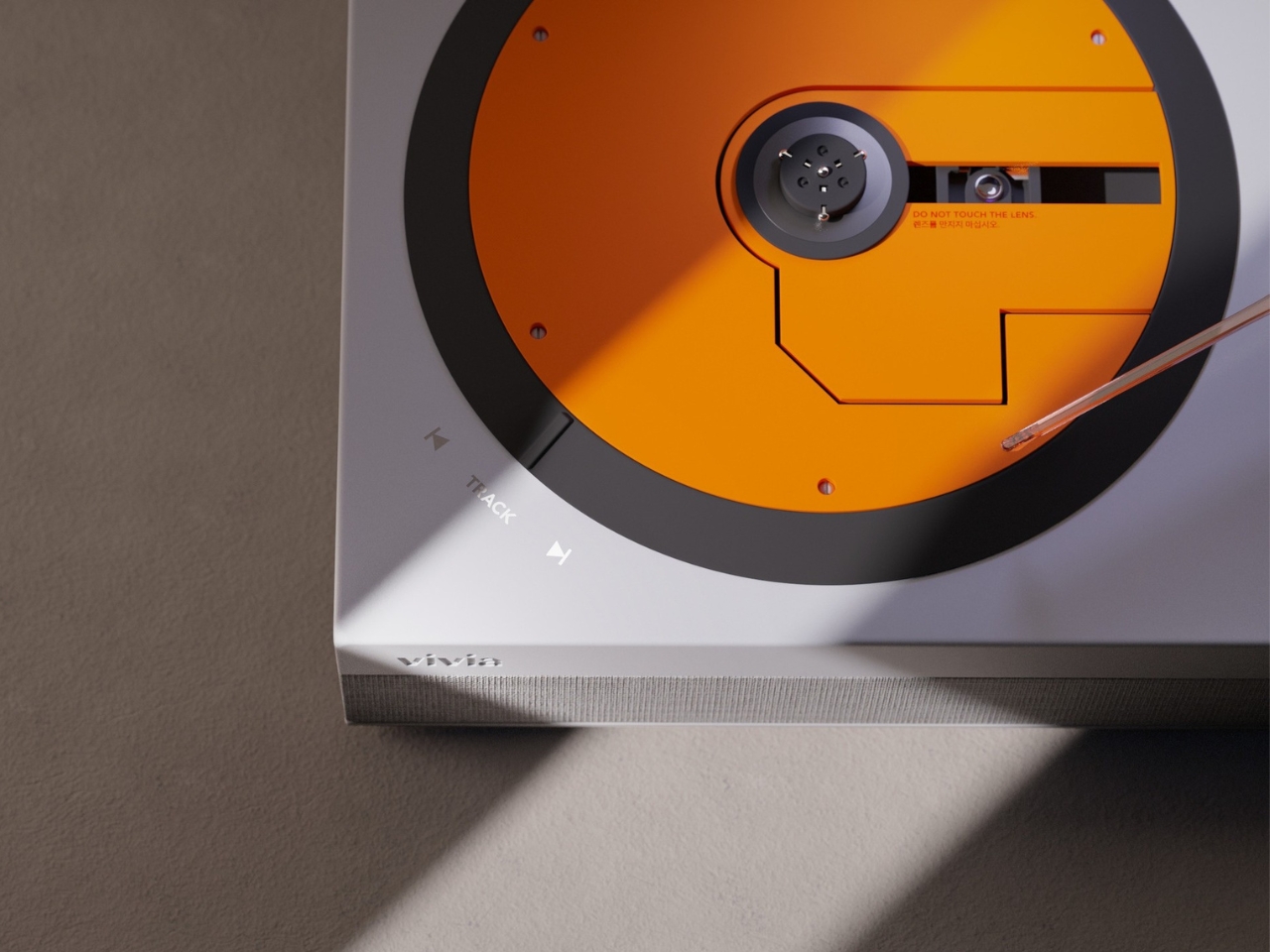 CD Player，Black glue ritual feeling，Flip cover design，pretentious，Minimalist Metal，