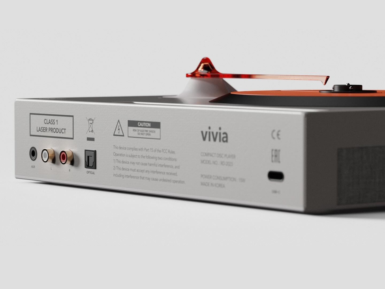 CD Player，Black glue ritual feeling，Flip cover design，pretentious，Minimalist Metal，