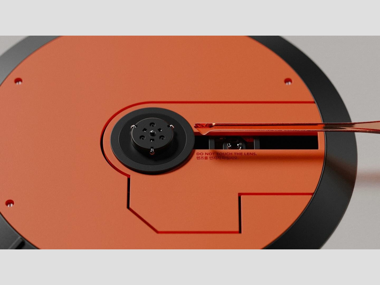 CD Player，Black glue ritual feeling，Flip cover design，pretentious，Minimalist Metal，