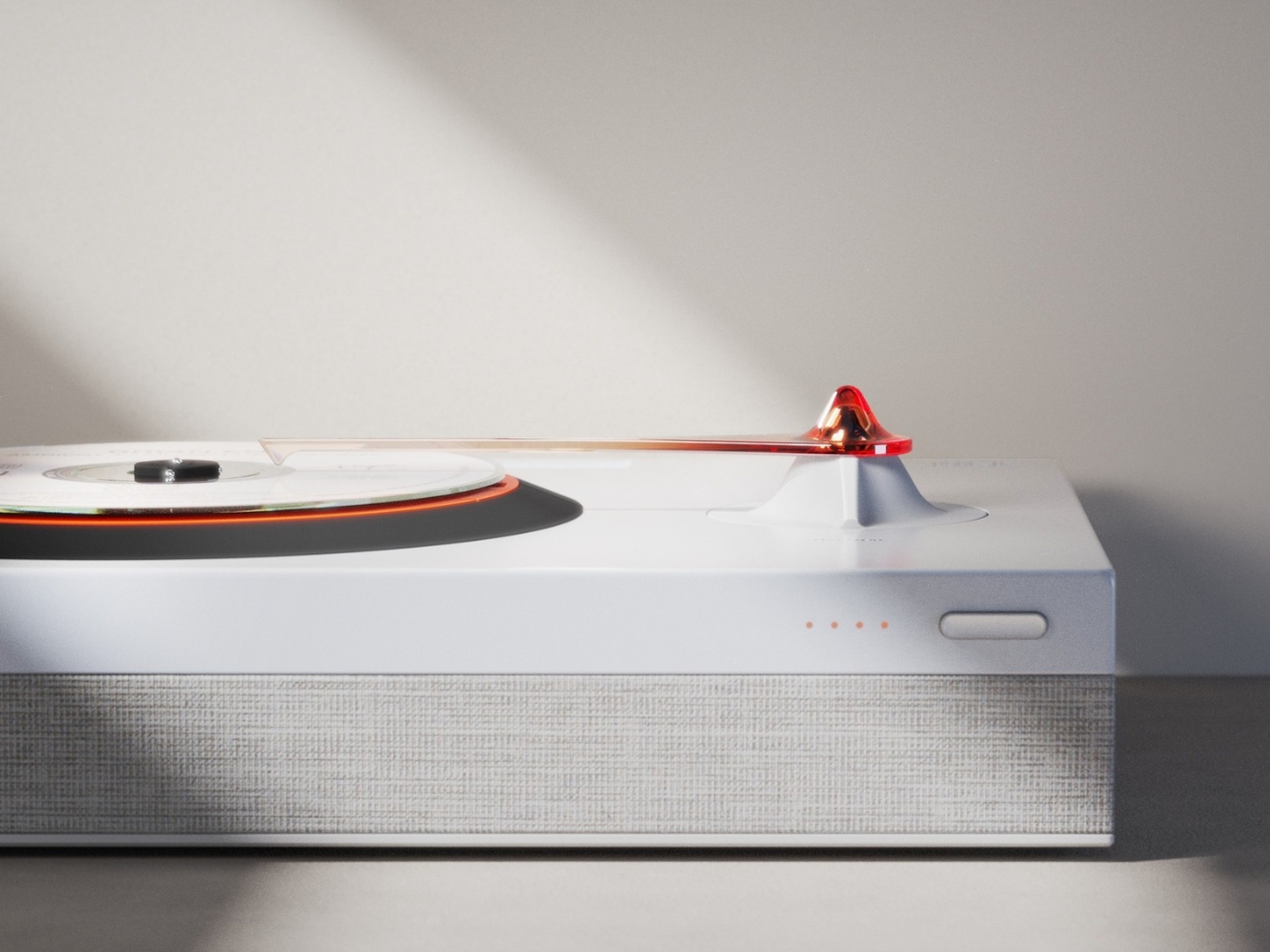 CD Player，Black glue ritual feeling，Flip cover design，pretentious，Minimalist Metal，