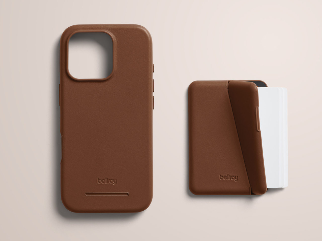 Vegetable tanned leather，Integrated card slot，Bellroy Mod，Magnetic suction clip housing，