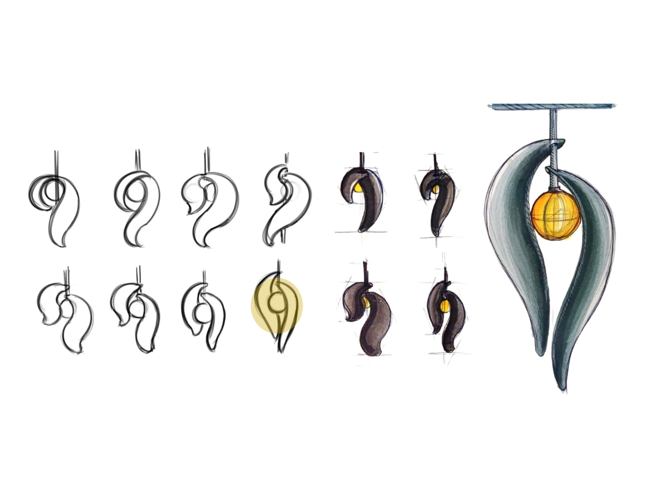 Modern Chandelier，Graded glass，Manual blowing，Light and Shadow Sculpture，Home art installation，