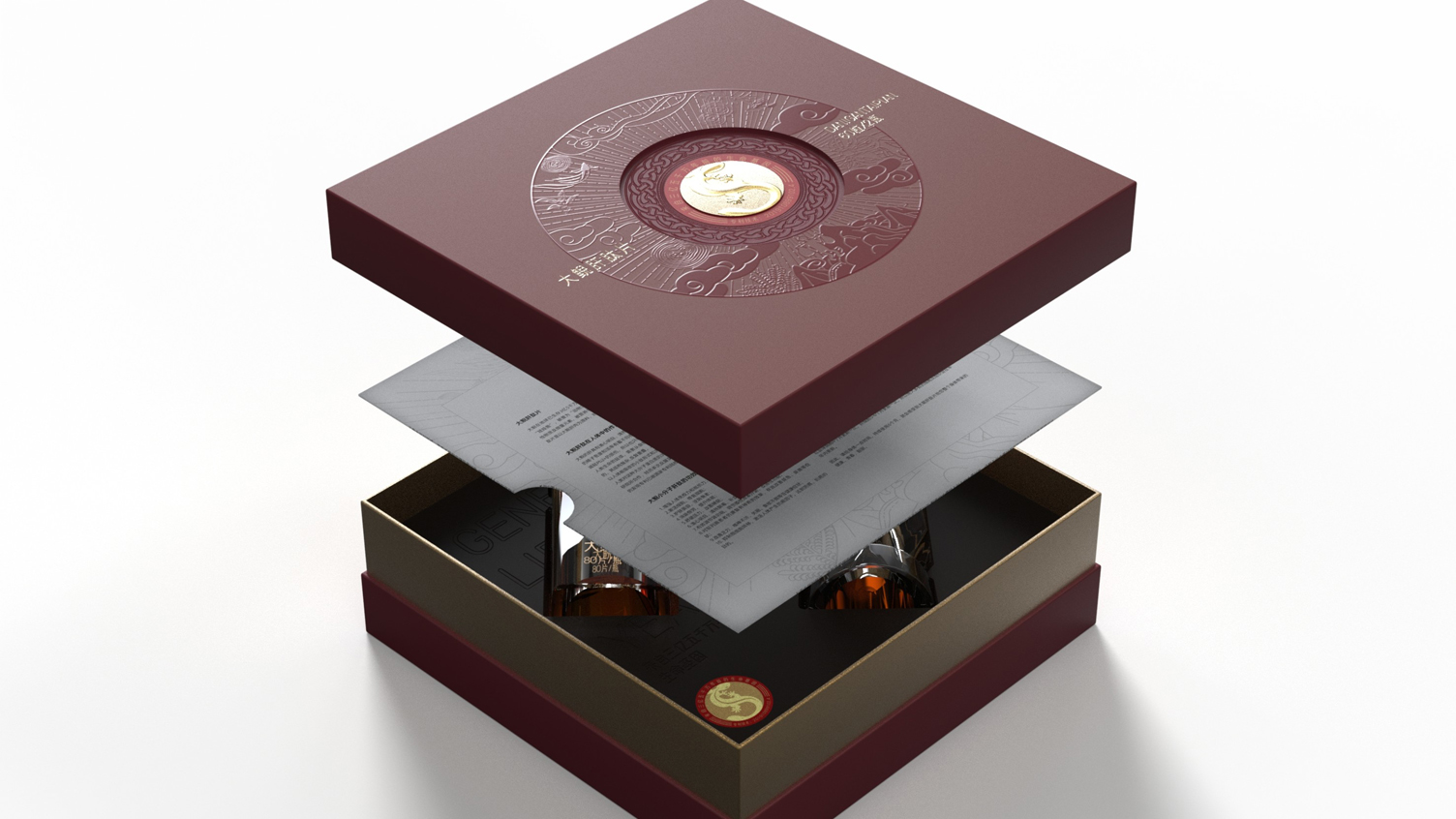 Packaging Design of Giant Salamander Liver Peptide Tablets，Health care gift box packaging design，tablet packaging design，