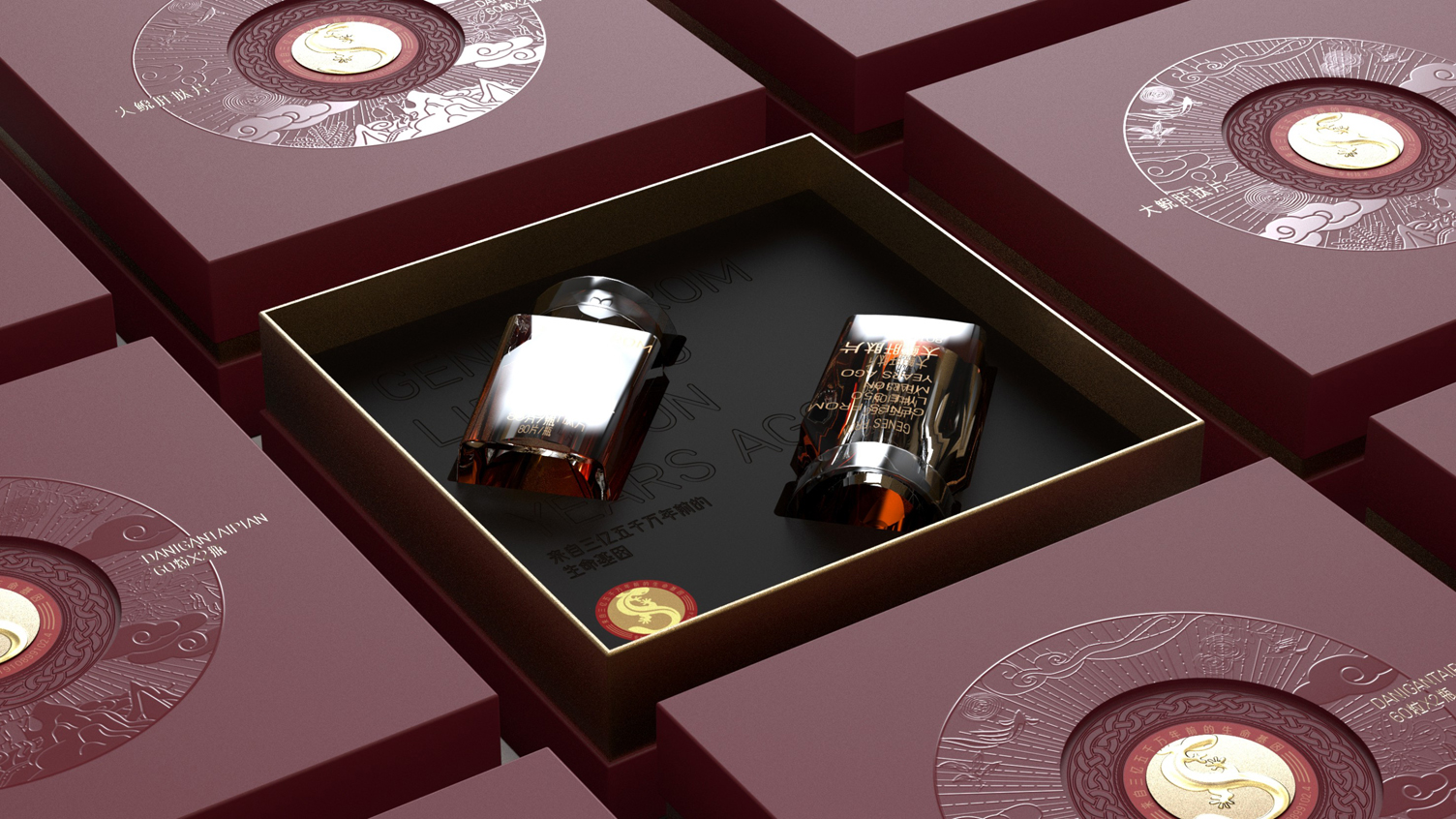 Packaging Design of Giant Salamander Liver Peptide Tablets，Health care gift box packaging design，tablet packaging design，