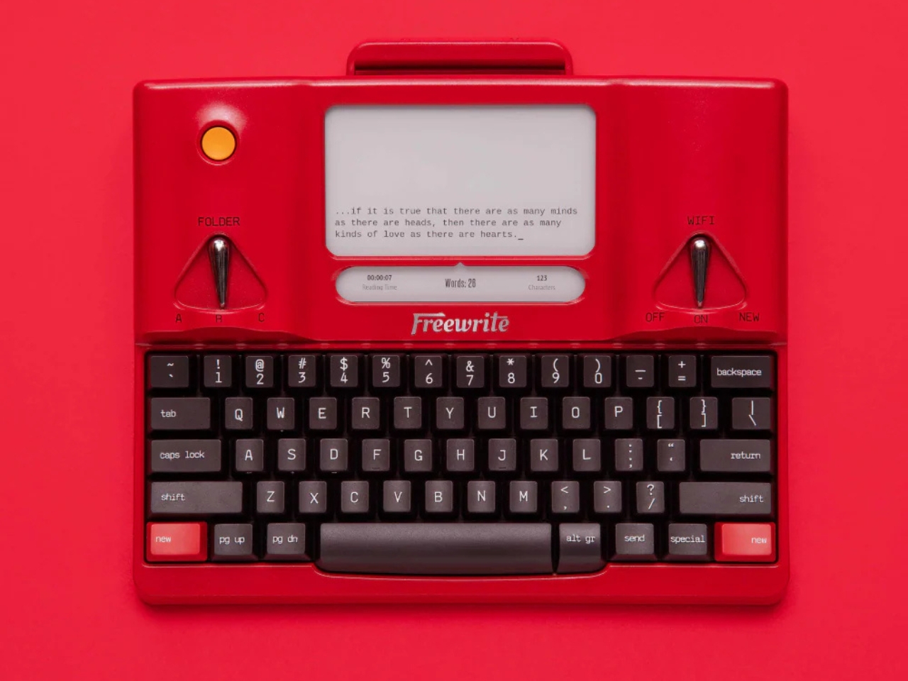 Freewrite Gen3，typewriter，Digital，Intelligent products，