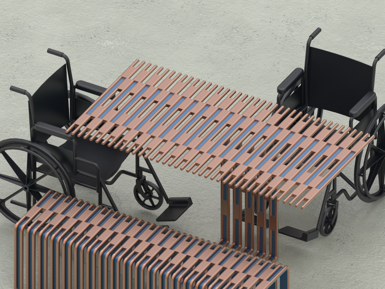 T'able，furniture，conceptual design，Public tables and chairs，