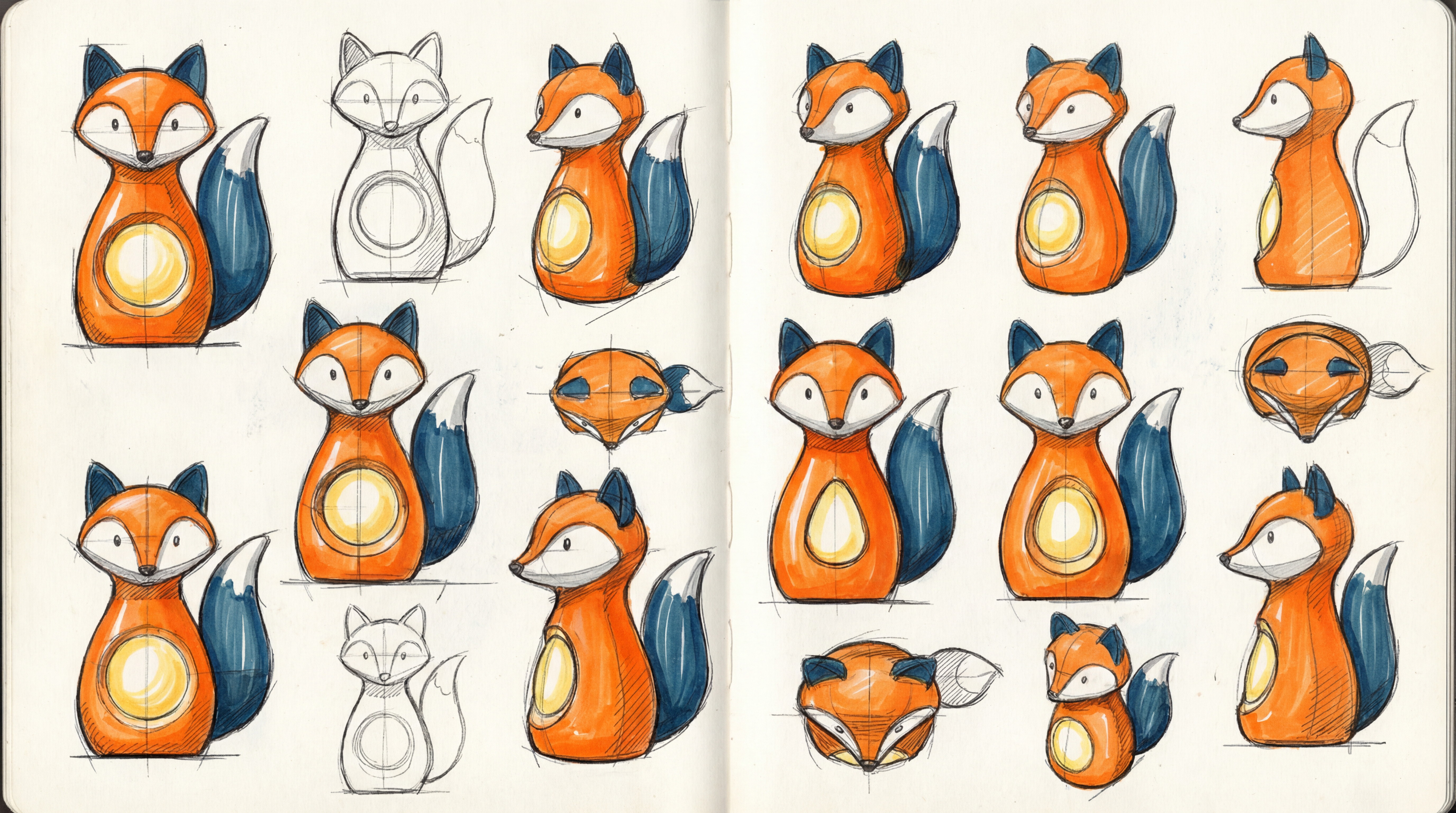 lamps and lanterns，Bedside lamp，Appearance design，product design，Lamp design，fox，