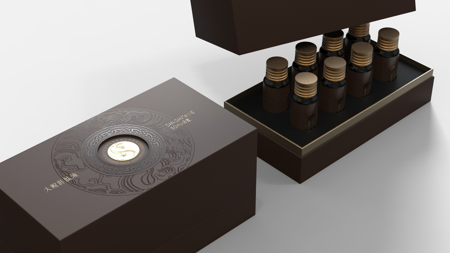 Packaging Design of Giant Salamander Liver Peptide Liquid，Oral Liquid Packaging Design，Packaging design of health products，