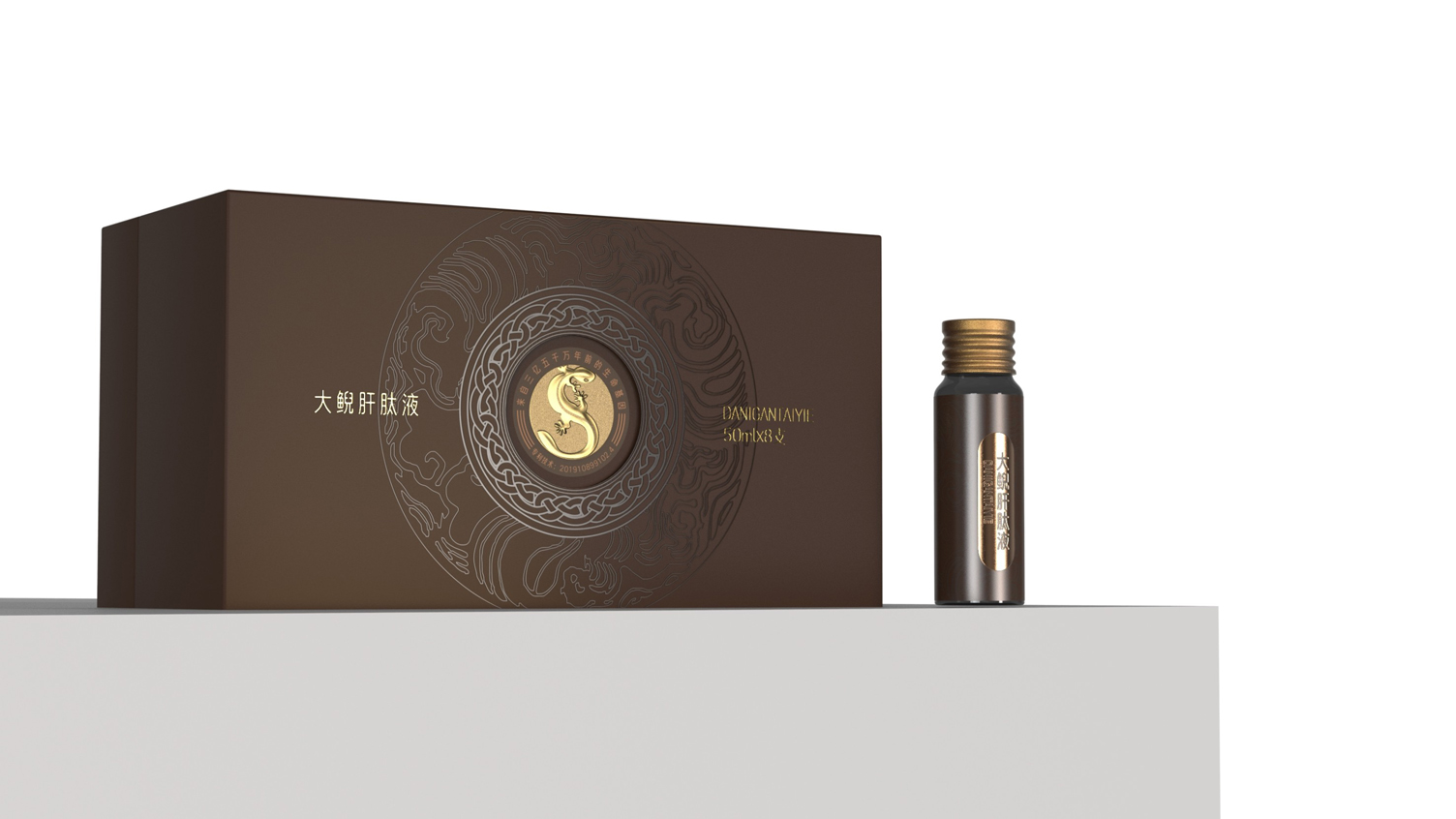 Packaging Design of Giant Salamander Liver Peptide Liquid，Oral Liquid Packaging Design，Packaging design of health products，