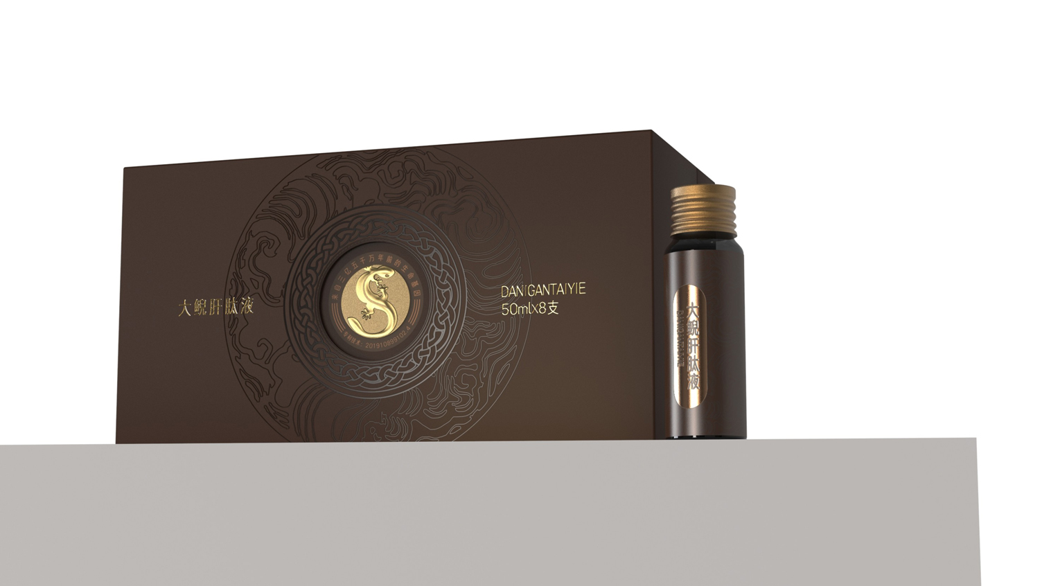 Packaging Design of Giant Salamander Liver Peptide Liquid，Oral Liquid Packaging Design，Packaging design of health products，