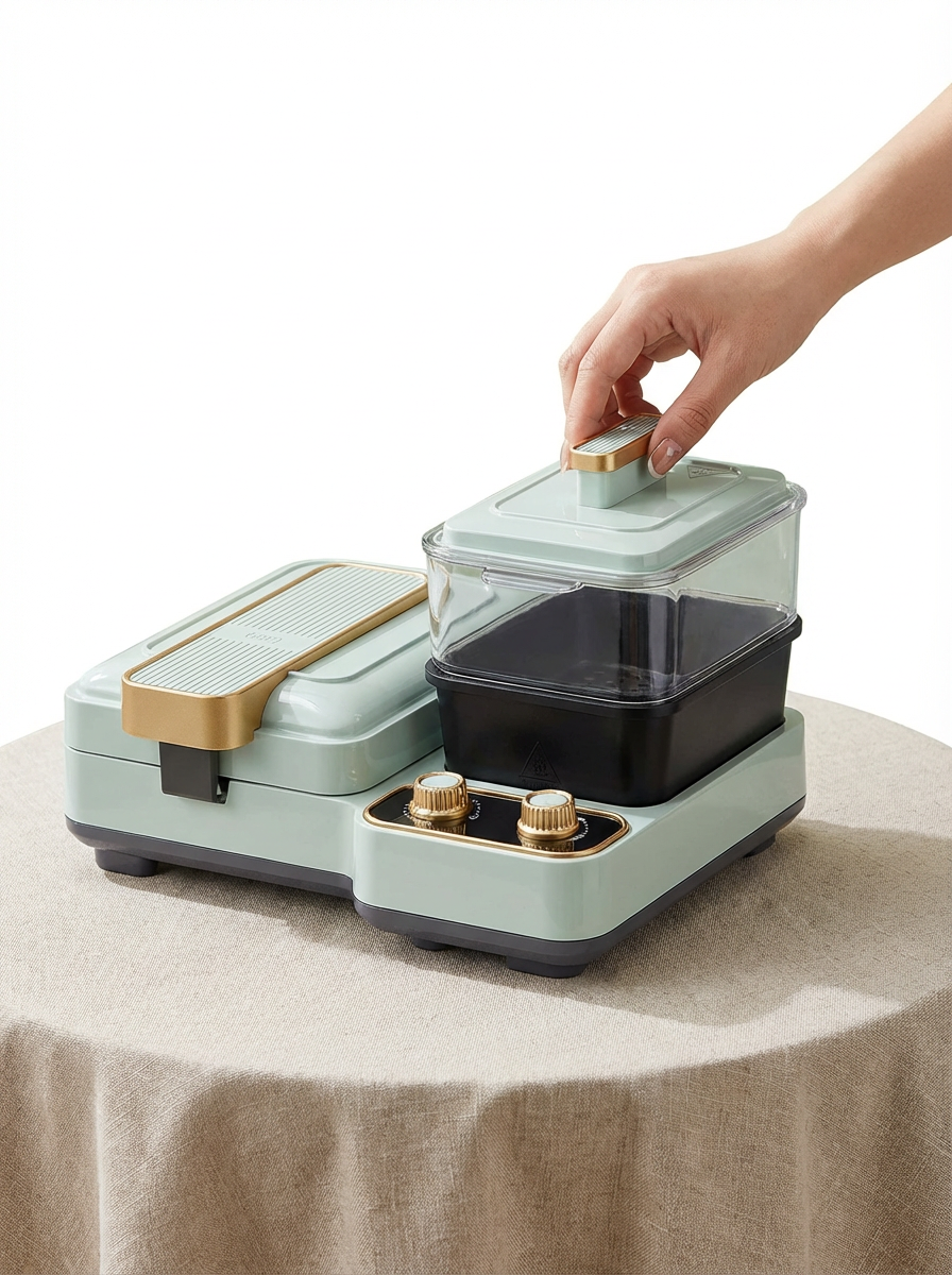 household electrical appliances，Yuyao，Cixi，Breakfast machine，Sandwich machine，Electric cake stall，product design，Retro，