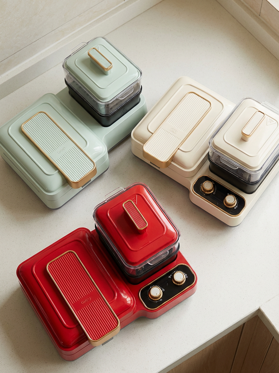 household electrical appliances，Yuyao，Cixi，Breakfast machine，Sandwich machine，Electric cake stall，product design，Retro，