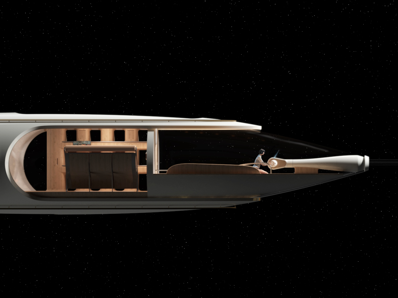 Diana I，Space RV，Near Earth Orbit，panoramic dome，Space Camping，