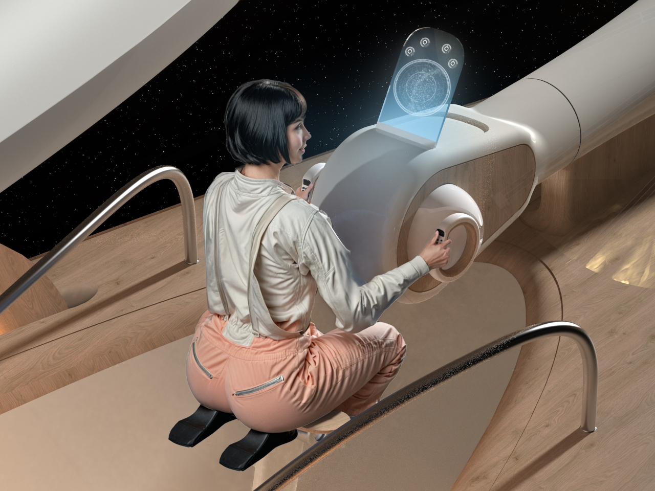 Diana I，Space RV，Near Earth Orbit，panoramic dome，Space Camping，