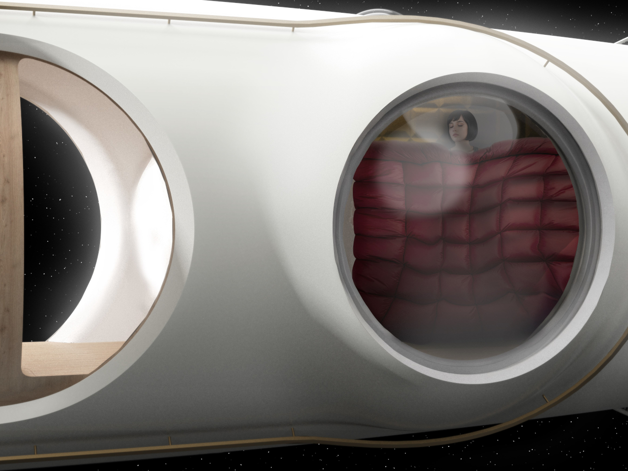 Diana I，Space RV，Near Earth Orbit，panoramic dome，Space Camping，