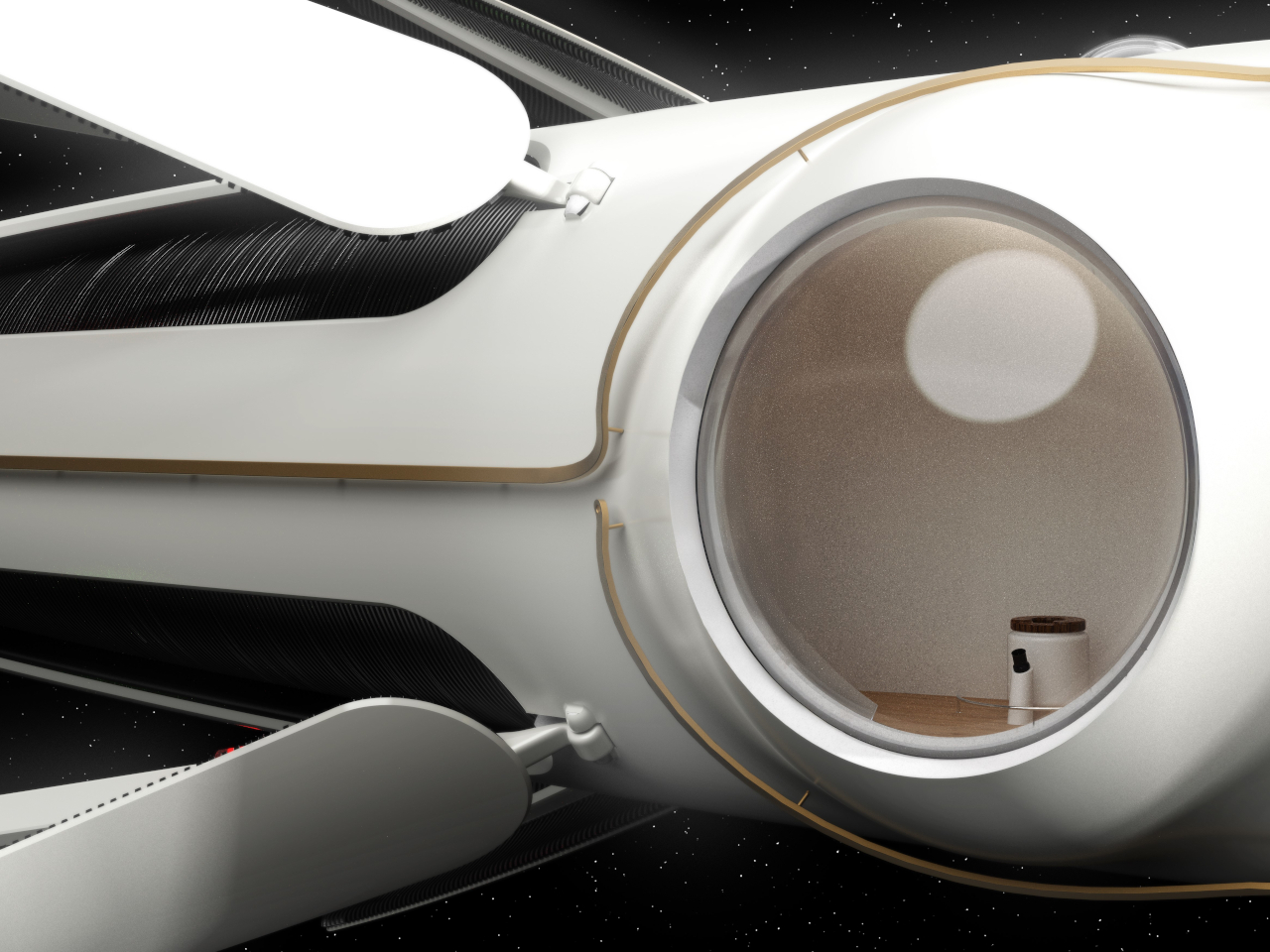 Diana I，Space RV，Near Earth Orbit，panoramic dome，Space Camping，