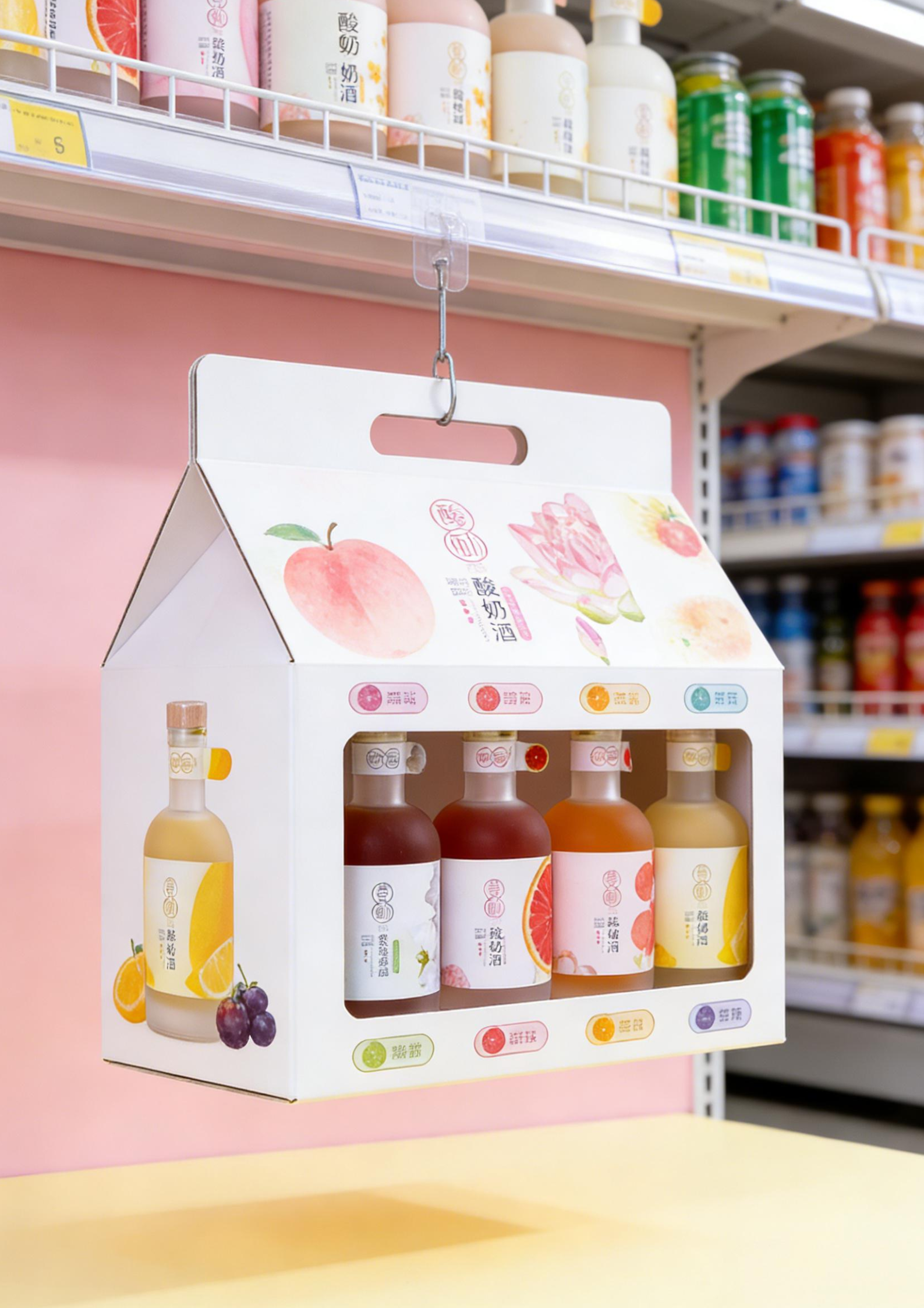 Fruit wine packaging design，