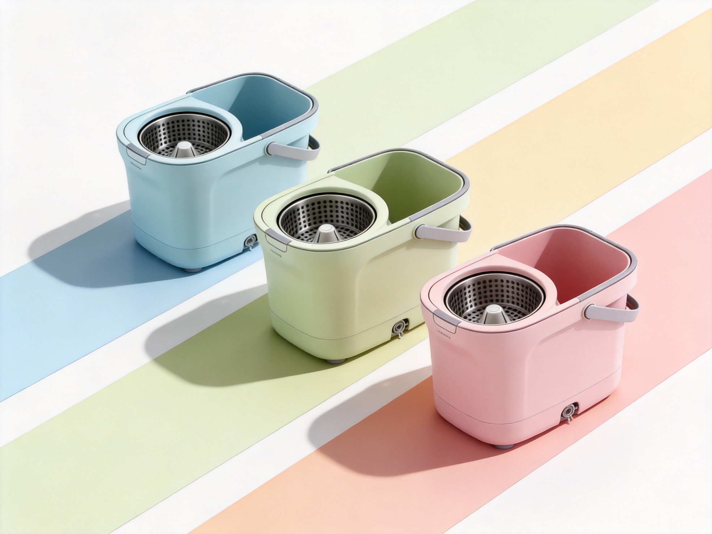 Mop bucket，Rotary mop bucket，Mop，Household Cleaning Products，Household daily necessities，Macarone color，Multicolor，