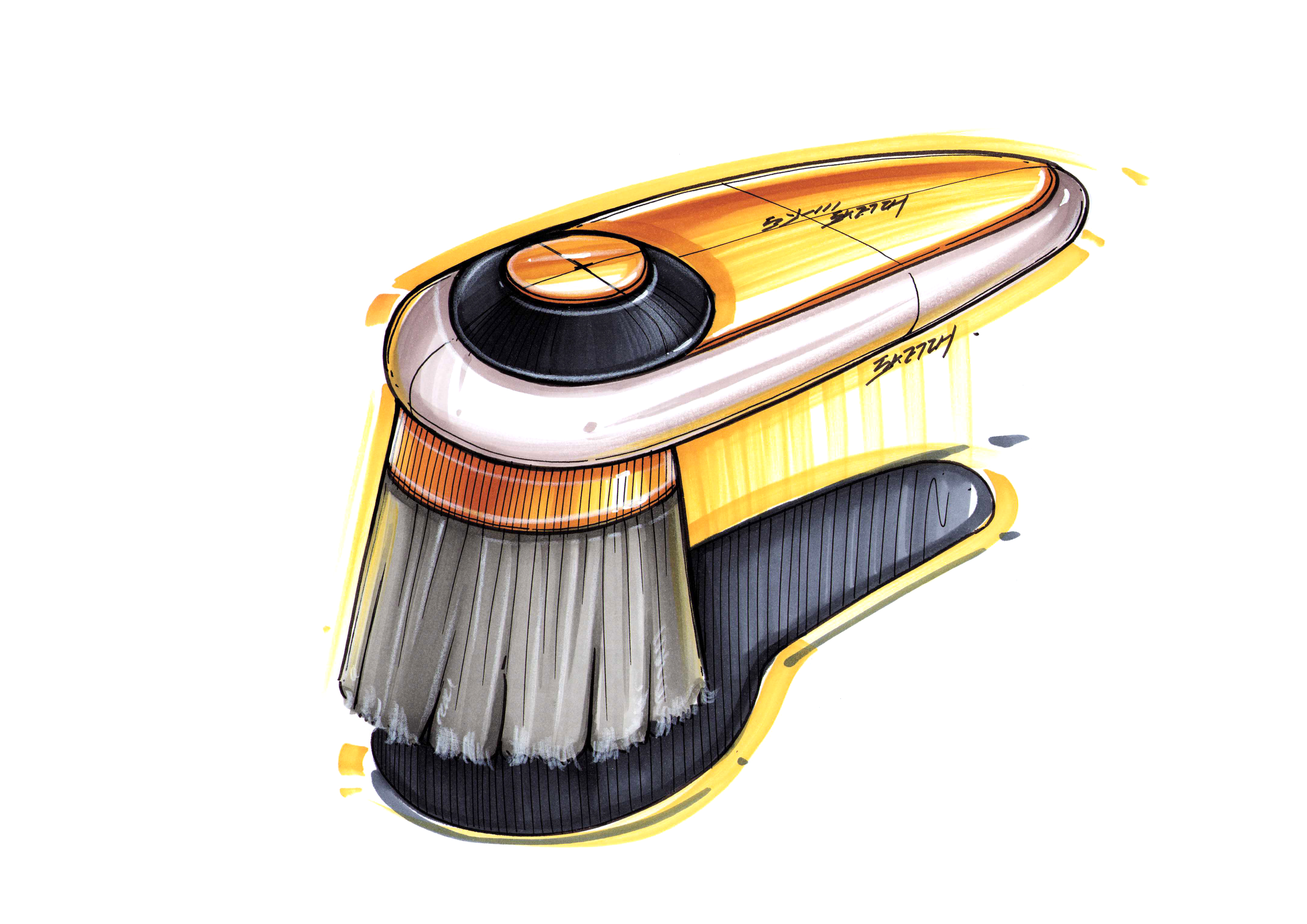 product design，industrial design，Hand drawn product design，Hand drawn industrial design，Mark pen coloring，Marker hand drawn，