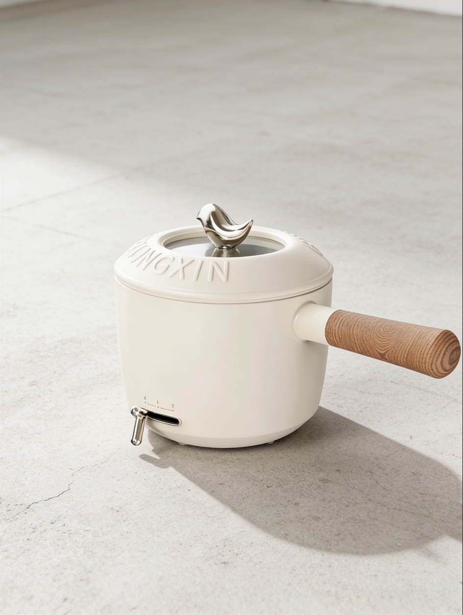Kitchen tools，One person eating small cooking pot，product design，industrial design，pot，
