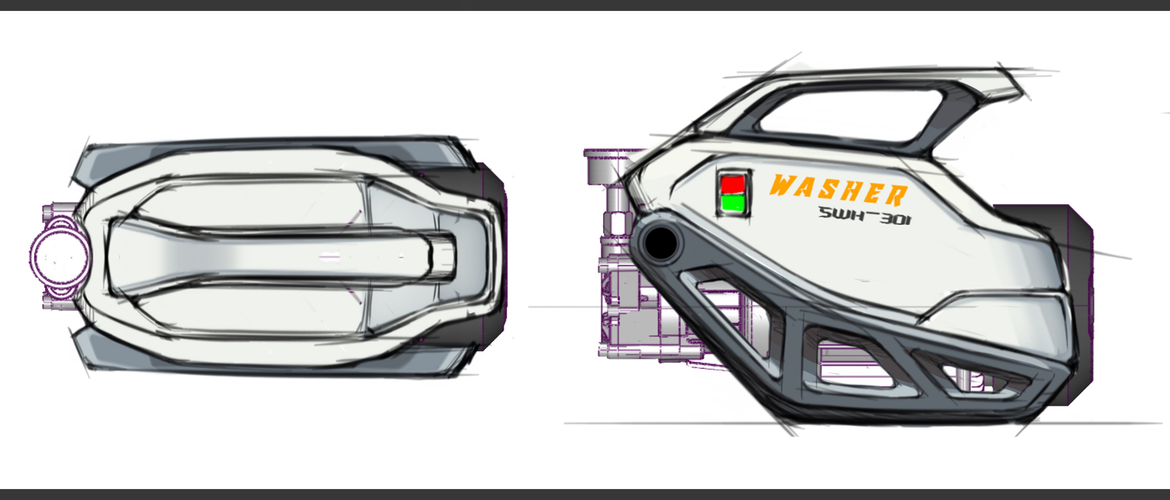 Industrial Design Appearance Design High Pressure Washer，