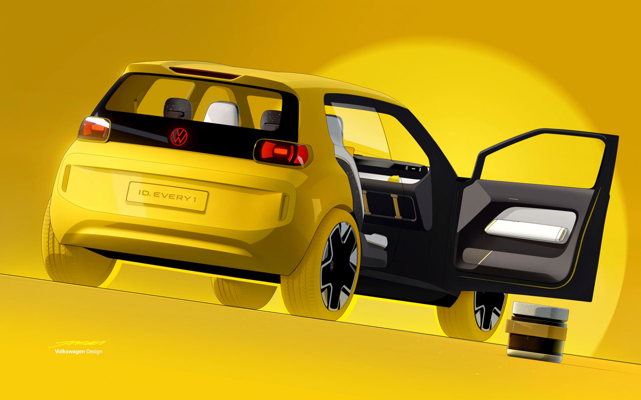 Volkswagen ID. 1，Volkswagen ID. 1，Smiling front face，Smiling front face，MEB，MEB，Urban commuting ，Urban commuting ，Entry car，Entry car，