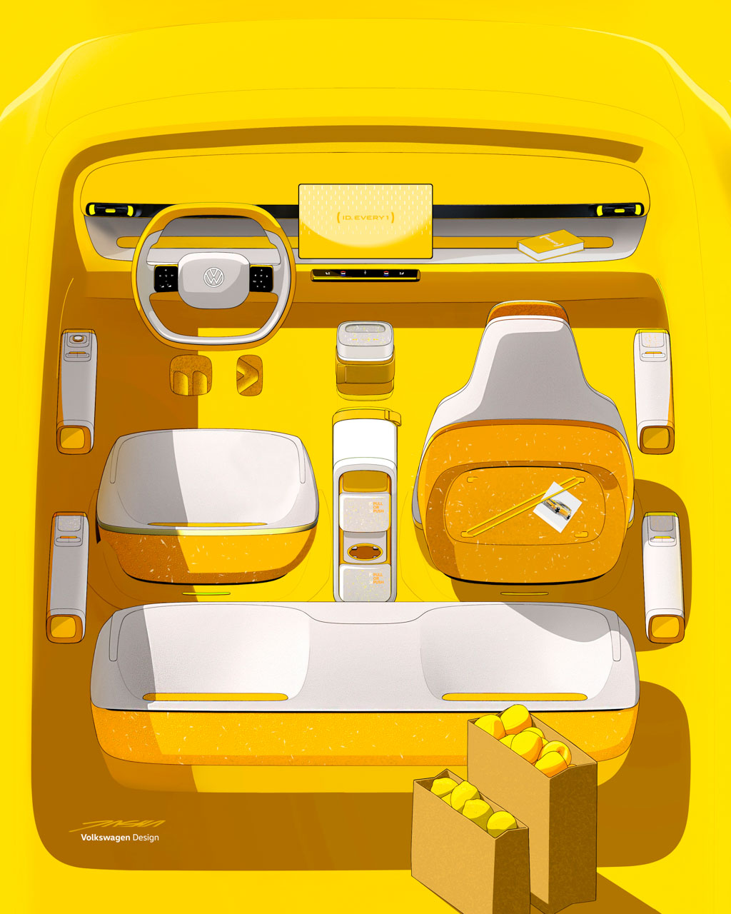 Volkswagen ID. 1，Volkswagen ID. 1，Smiling front face，Smiling front face，MEB，MEB，Urban commuting ，Urban commuting ，Entry car，Entry car，