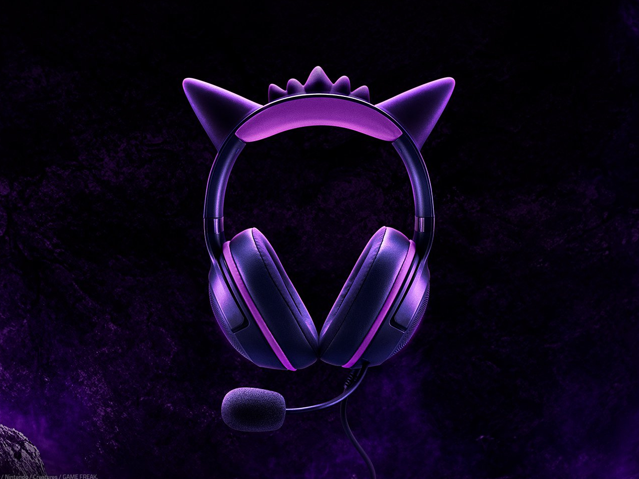 Geng Ghost Joint Edition，Baokemeng，E-sports headset，RGB Luminous Cat Ears，Gengar Edition，