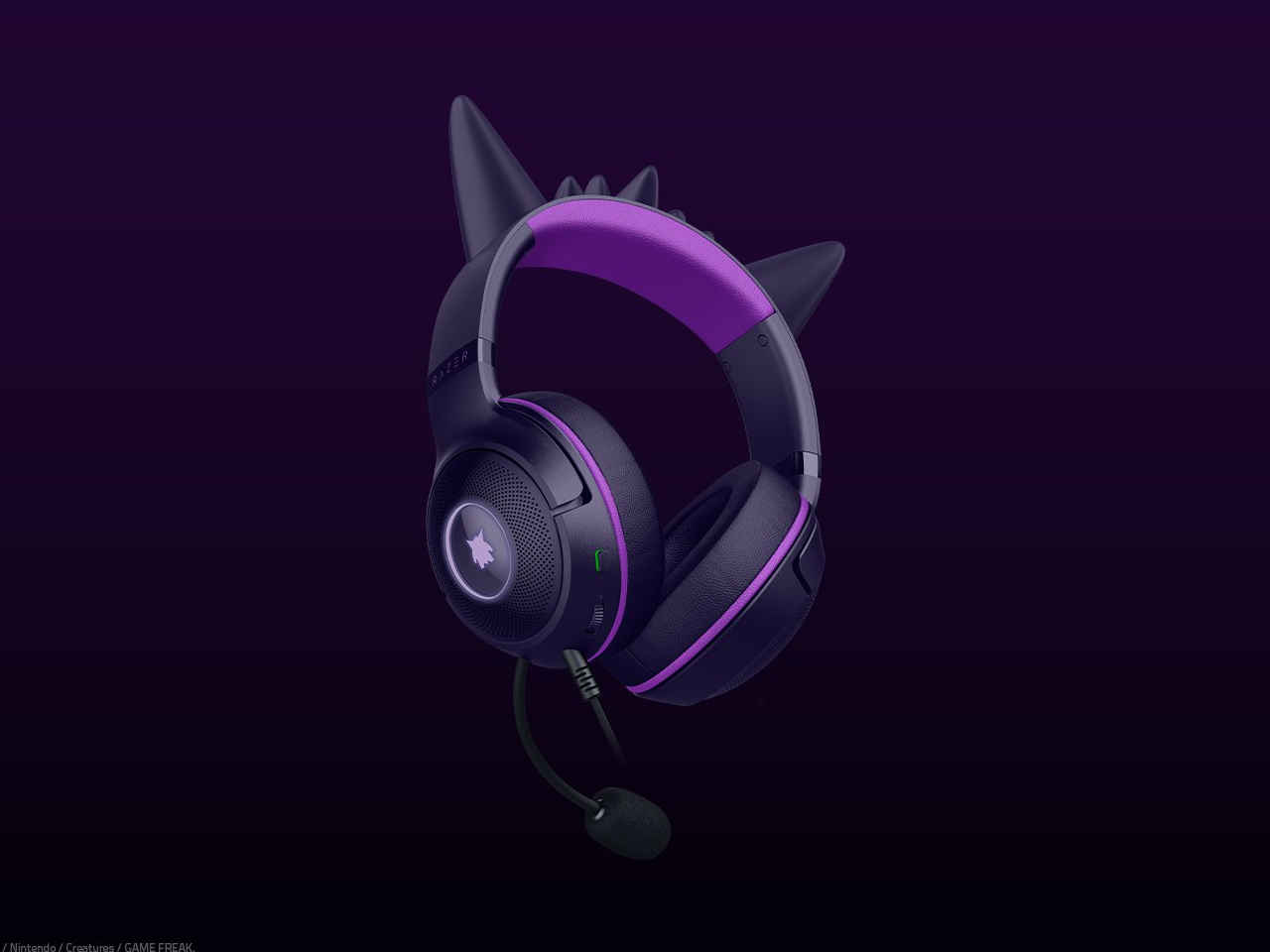 Geng Ghost Joint Edition，Baokemeng，E-sports headset，RGB Luminous Cat Ears，Gengar Edition，