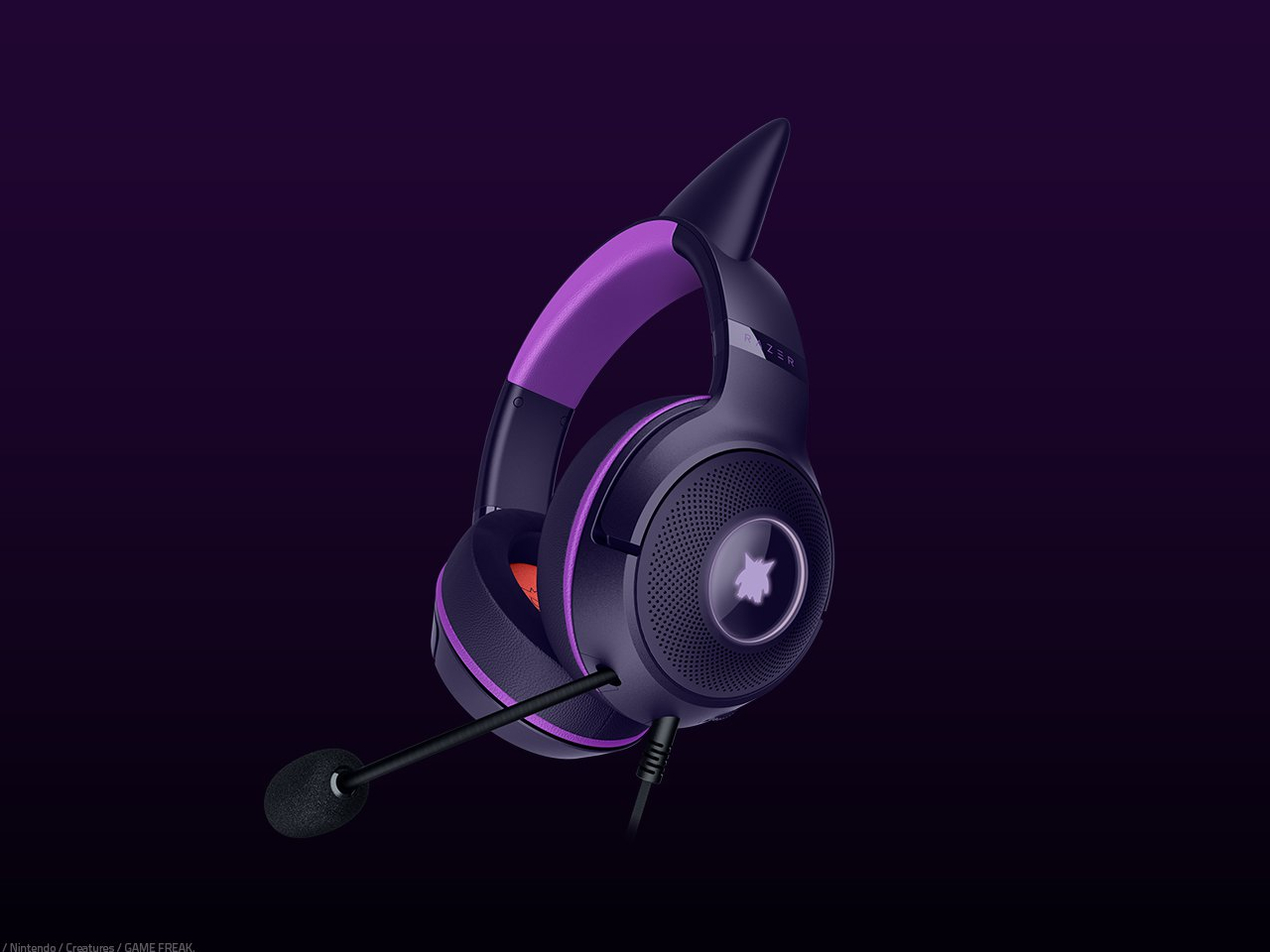 Geng Ghost Joint Edition，Baokemeng，E-sports headset，RGB Luminous Cat Ears，Gengar Edition，